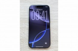 Újszerű, garanciális iPhone 16 Pro 128GB fekete titán mobiltelefon