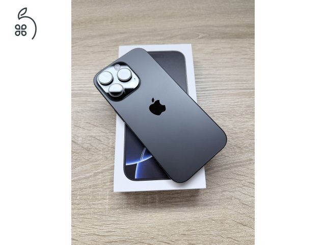 Újszerű, garanciális iPhone 16 Pro 128GB fekete titán mobiltelefon