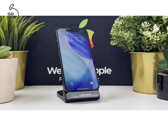  iPhone 15 128GB Fekete, Független - Számla, 1ÉV Garancia 