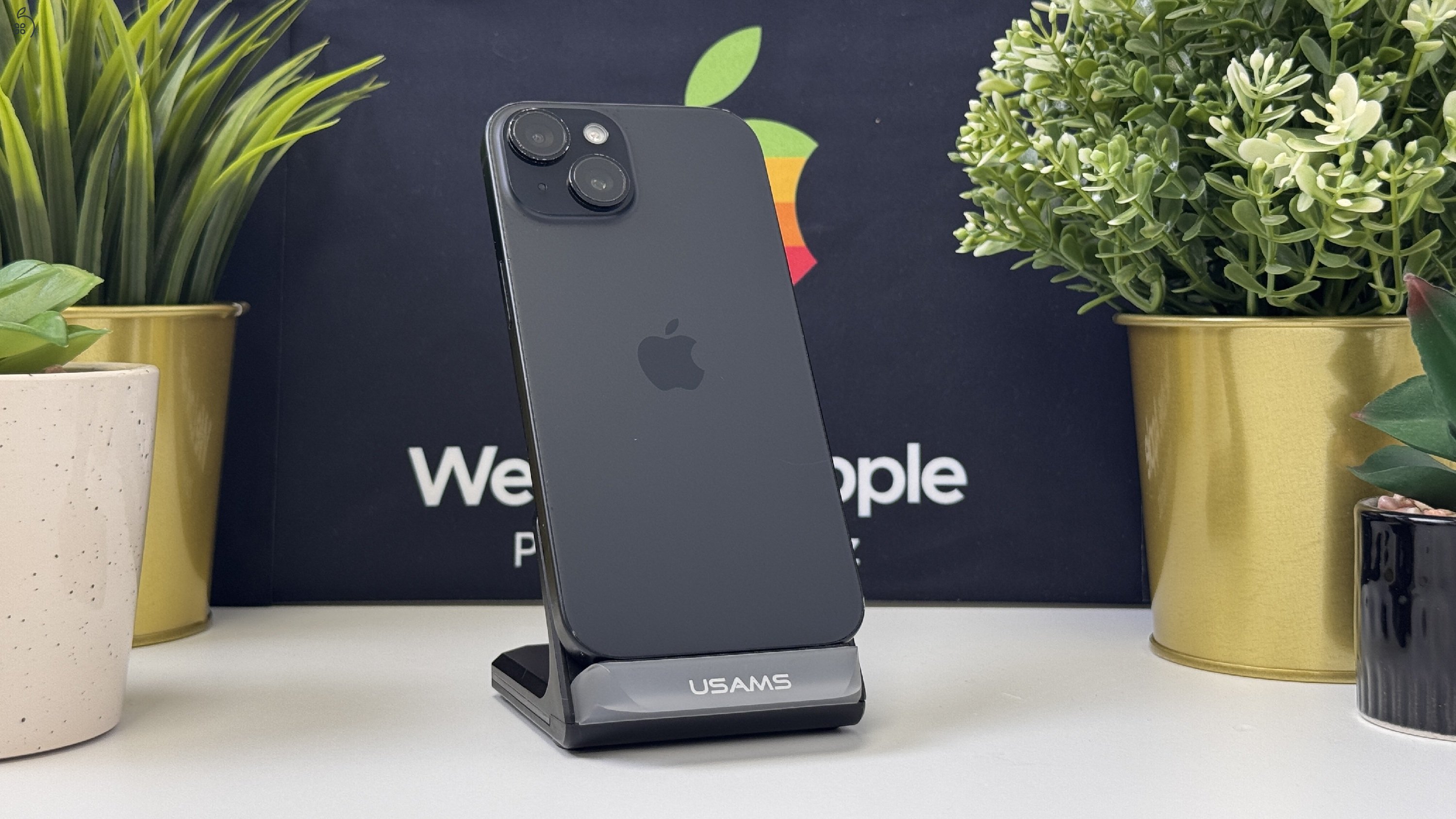  iPhone 15 128GB Fekete, Független - Számla, 1ÉV Garancia 