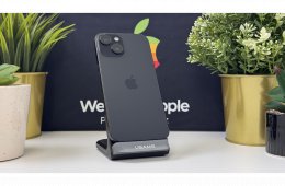  iPhone 15 128GB Fekete, Független - Számla, 1ÉV Garancia 