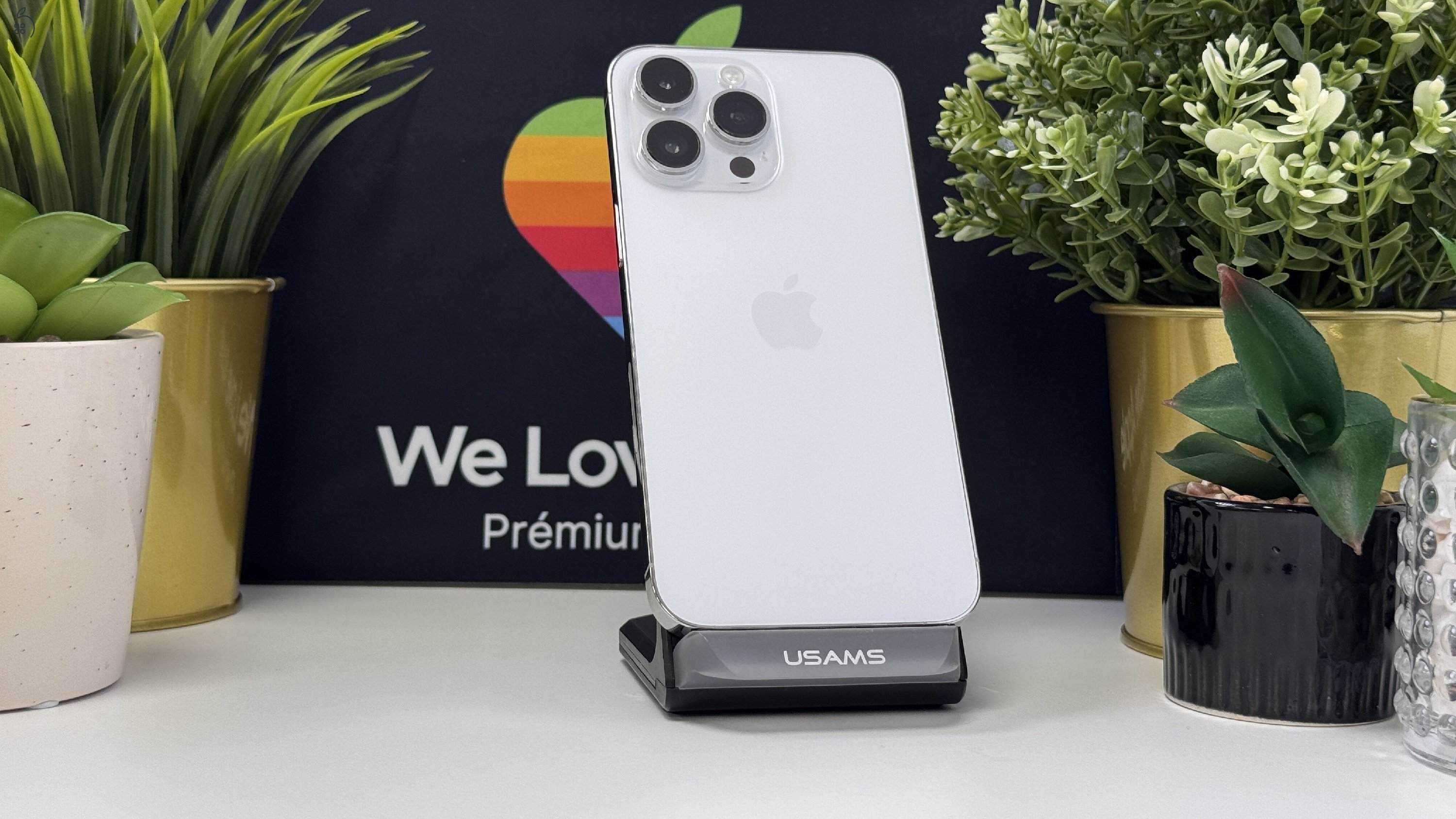 iPhone 14 Pro Max 128GB Ezüst, Független - Számla, 1ÉV Garancia