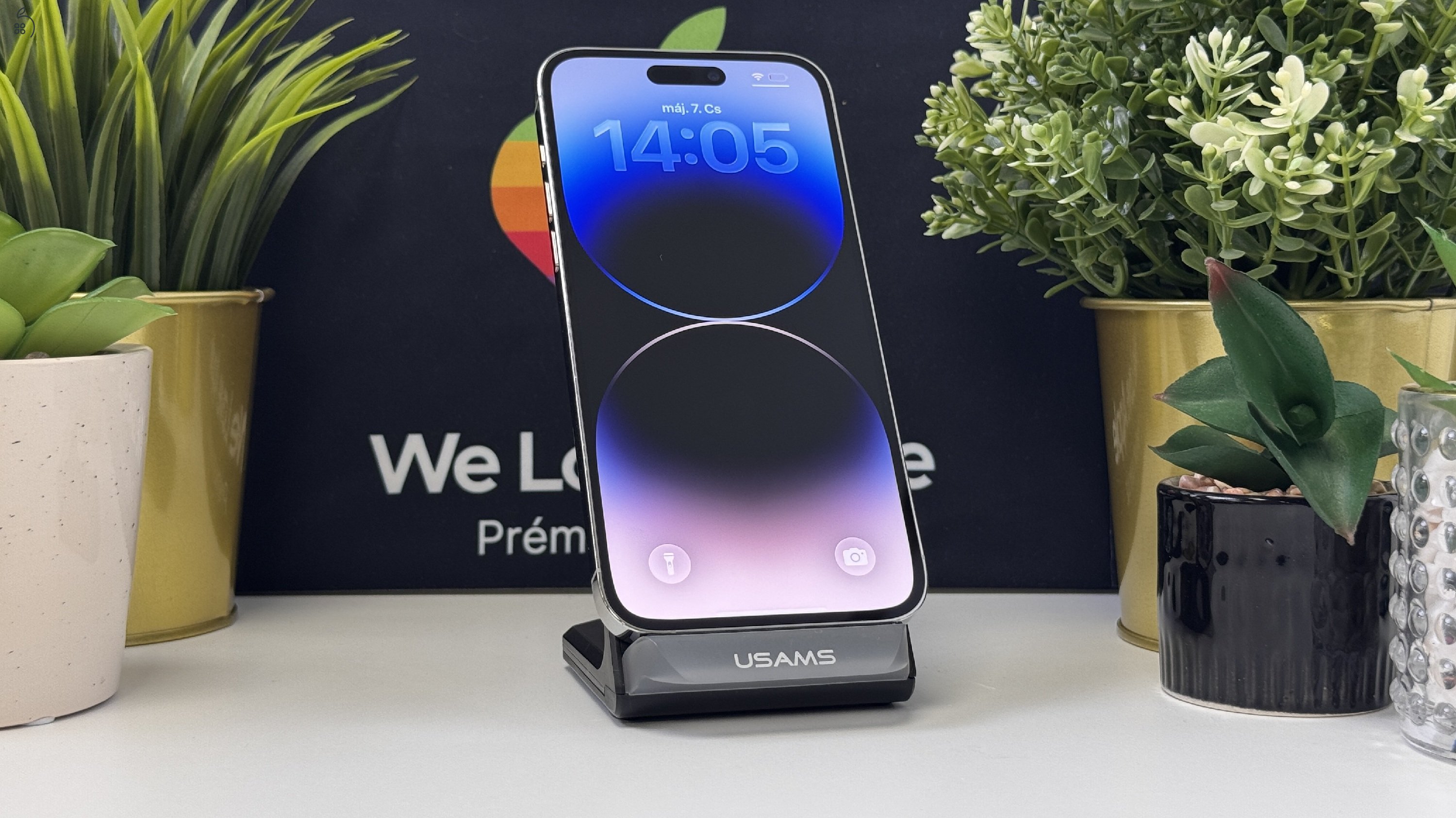 iPhone 14 Pro Max 128GB Ezüst, Független - Számla, 1ÉV Garancia