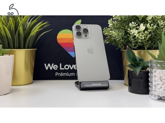 iPhone 16 Pro Max 256GB Natúr Titán, Független - Számla, 1ÉV Garancia