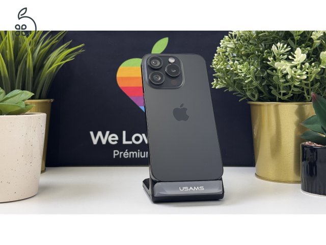 iPhone 15 Pro 128GB Fekete Titán, Független - Számla, 1ÉV Garancia