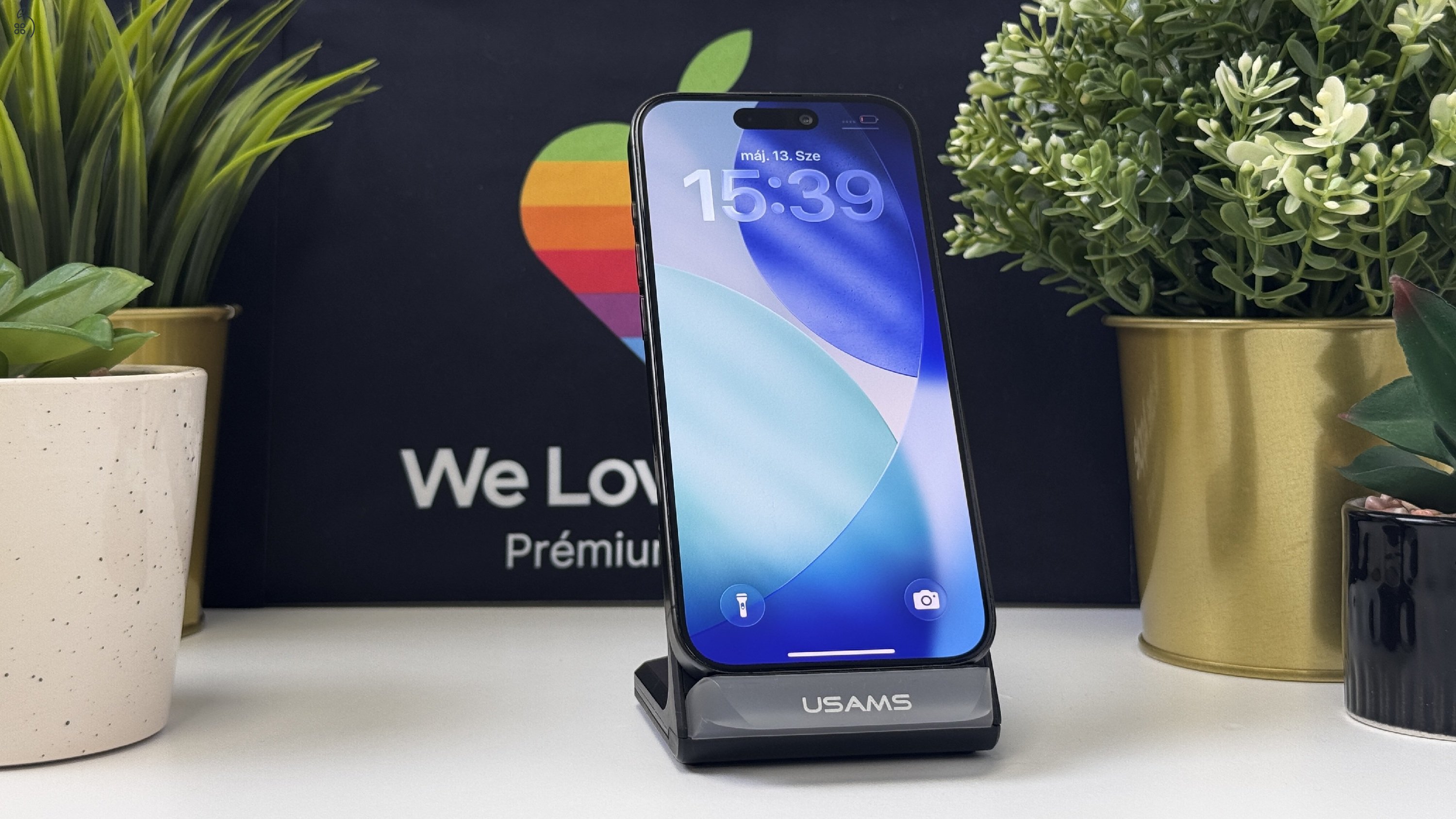 iPhone 15 Pro 128GB Fekete Titán, Független - Számla, 1ÉV Garancia
