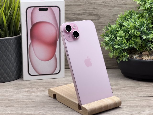 iPhone15 Plus Pink 128GB 2 ÉV Garanciával