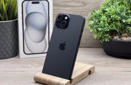 iPhone 15 Black 128GB 2 ÉV Garanciával 90%