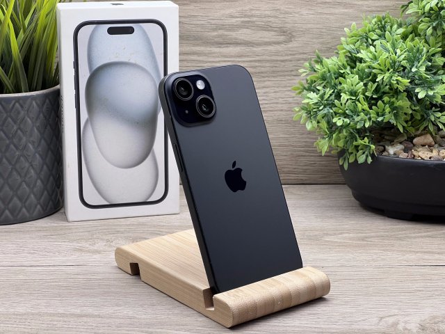 iPhone 15 Black 128GB 2 ÉV Garanciával 90%