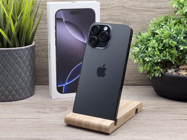 Hibátlan iPhone 16 Pro Max Black Titanium 256GB 2 ÉV Garanciával 91%