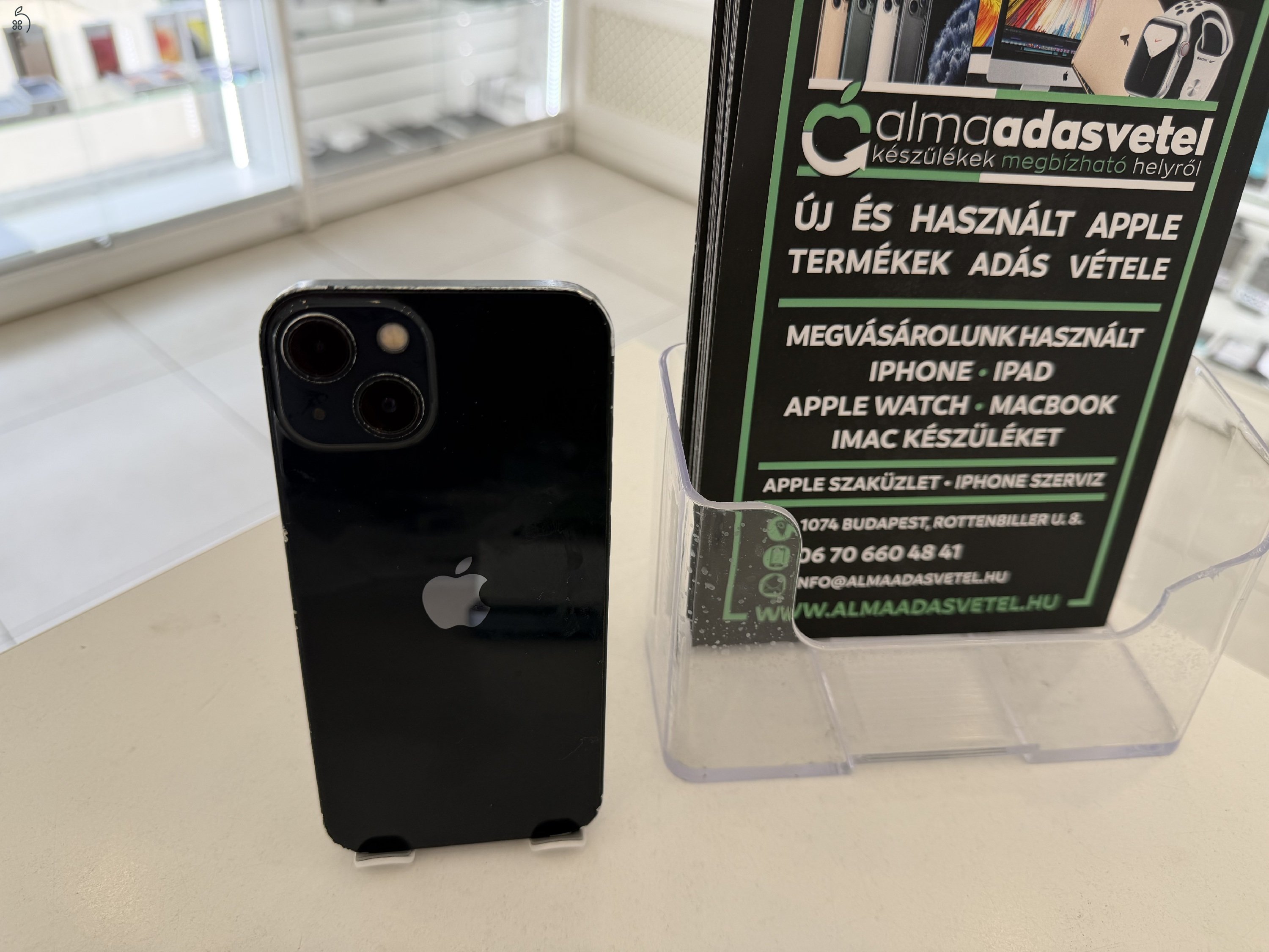 iPhone 13 128GB Független Használt/1 hónap gar./Akku 85%/p4890