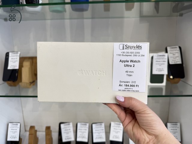 Apple Watch ULTRA 2 49mm 97% akku natúr titán (2/2) iSzerelés.hu