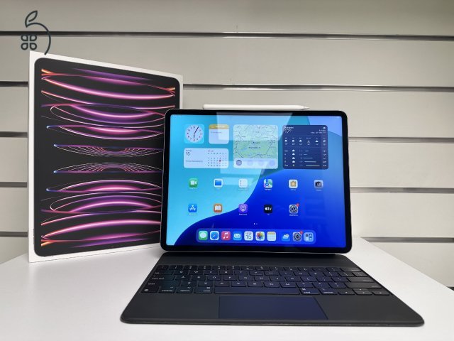 Üzletből, garanciával,  iPad Pro M2 12,9” 128GB Wifi+ Pencil+ magic  keyboard,  kitűnő állapotban