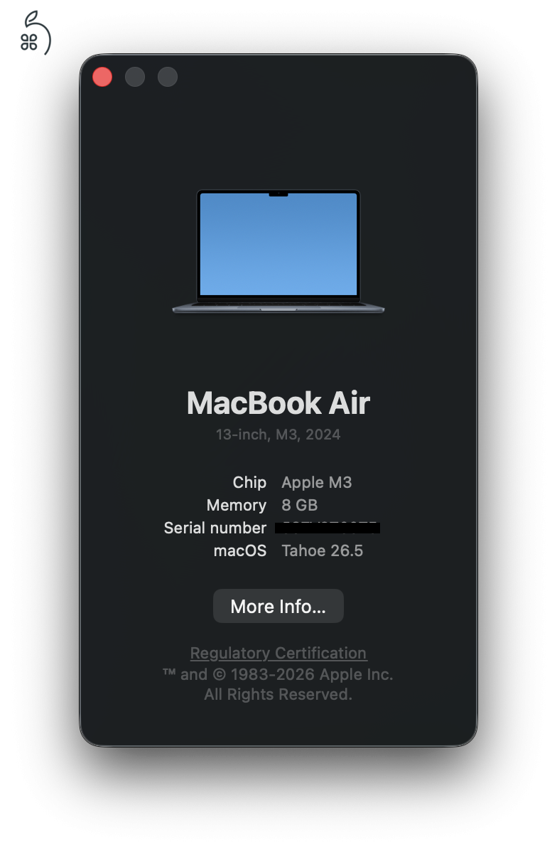 Apple MacBook Air M3 13,6