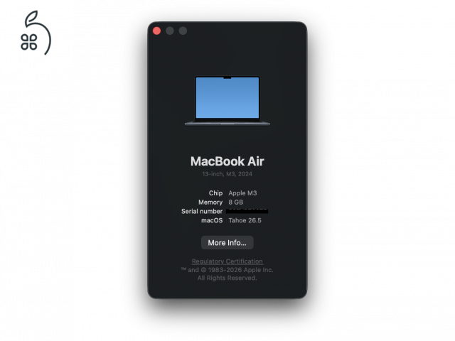 Apple MacBook Air M3 13,6