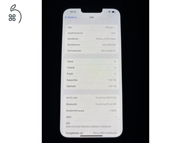 Eladó Iphone 13 Pro Max 1TB