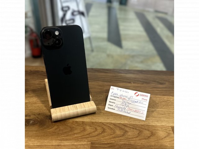 Apple iPhone 15 - 128GB - fekete - Face ID hibás - Akku 100% ( 64.)