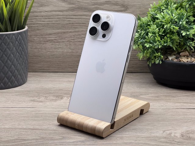 Hibátlan iPhone 16 Pro Max White Titanium 256GB 2 ÉV Garanciával 93%