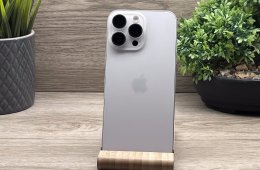 Hibátlan iPhone 16 Pro Max White Titanium 256GB 2 ÉV Garanciával 93%