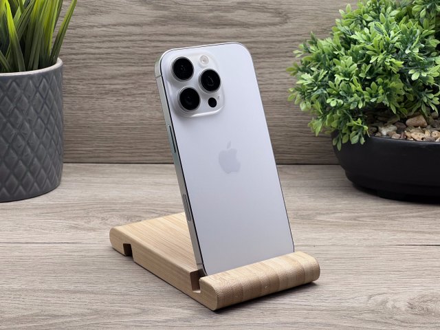 Hibátlan iPhone 16 Pro White Titanium GB 2 ÉV Garanciával 97%