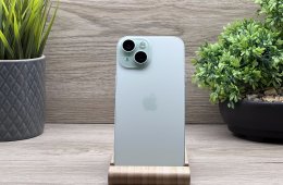 Hibátlan iPhone 15 Green 128GB 2 ÉV Garanciával 90%