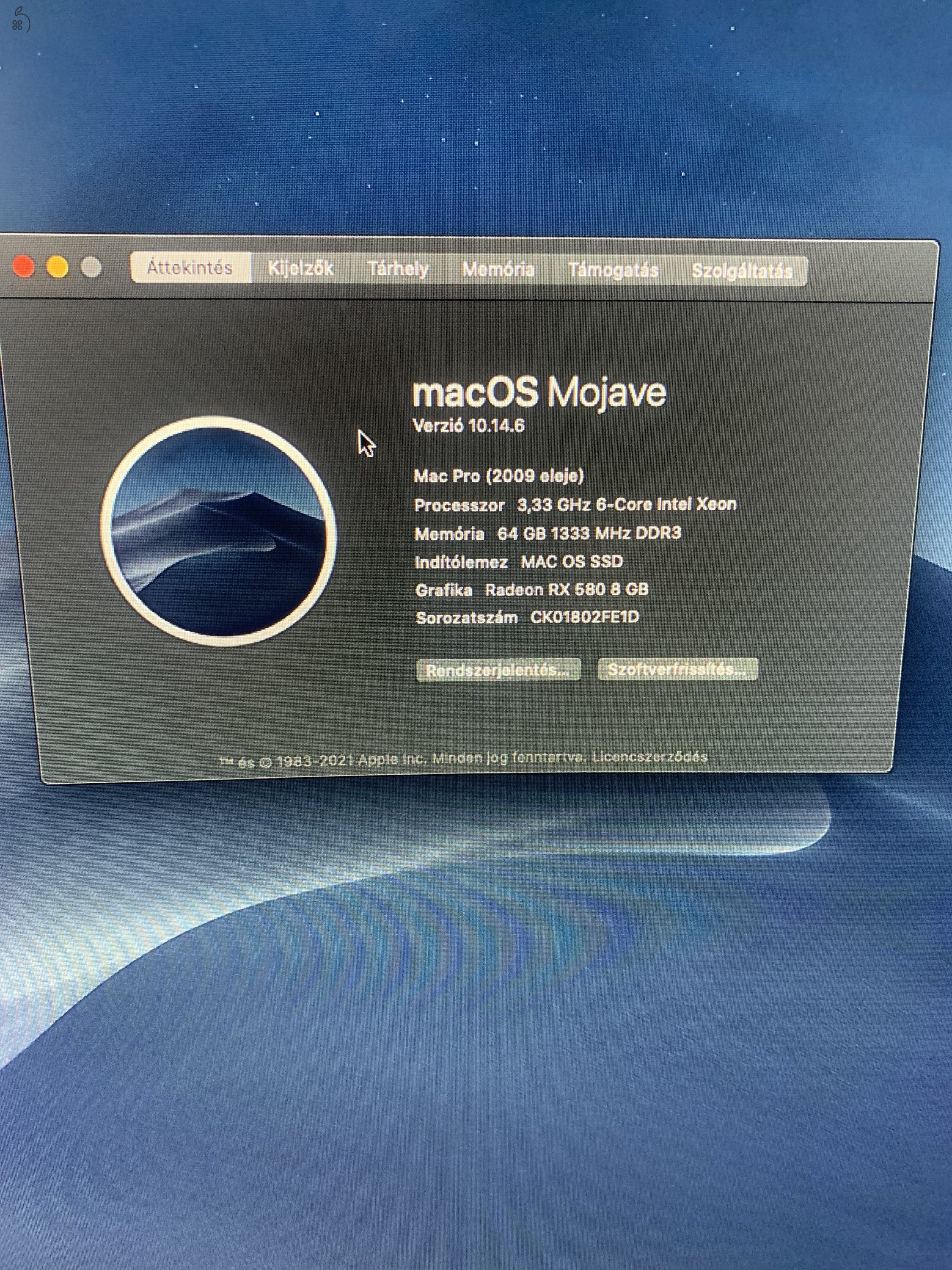 Mac pro 5.1 (olvasd el a leírást)