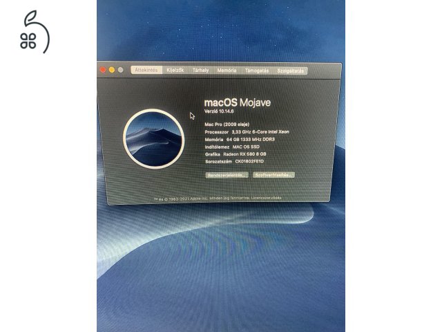 Mac pro 5.1 (olvasd el a leírást)