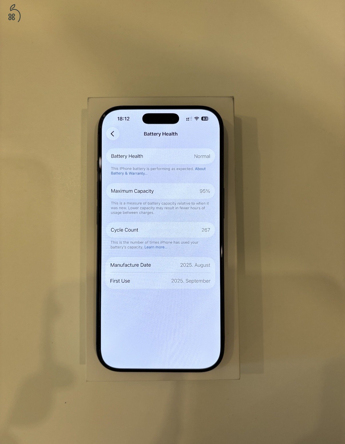iPhone 17 Pro Deep Blue 256 GB 95% Akkumlátor
