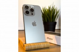iPhone 15 Pro 128GB - Titánszürke - Karcmentes (Csak eSIM!) + Ajándék Spigen tokok