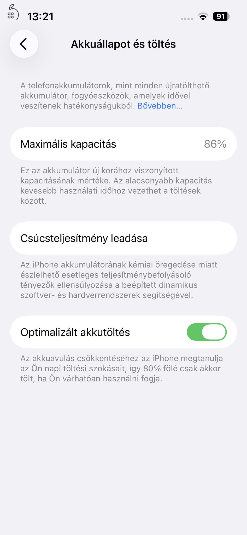 iPhone 13 128 GB 86% akku, gari