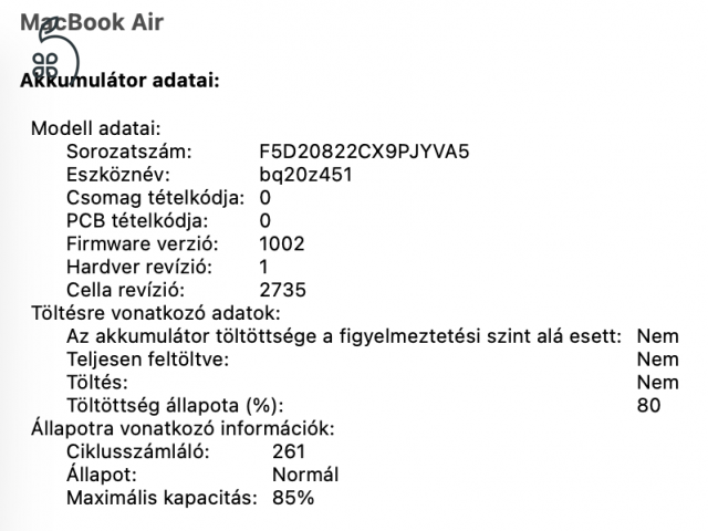 Apple MacBook Air M1 Silver (13″ 2020, M1, 8GB, 256GB) 