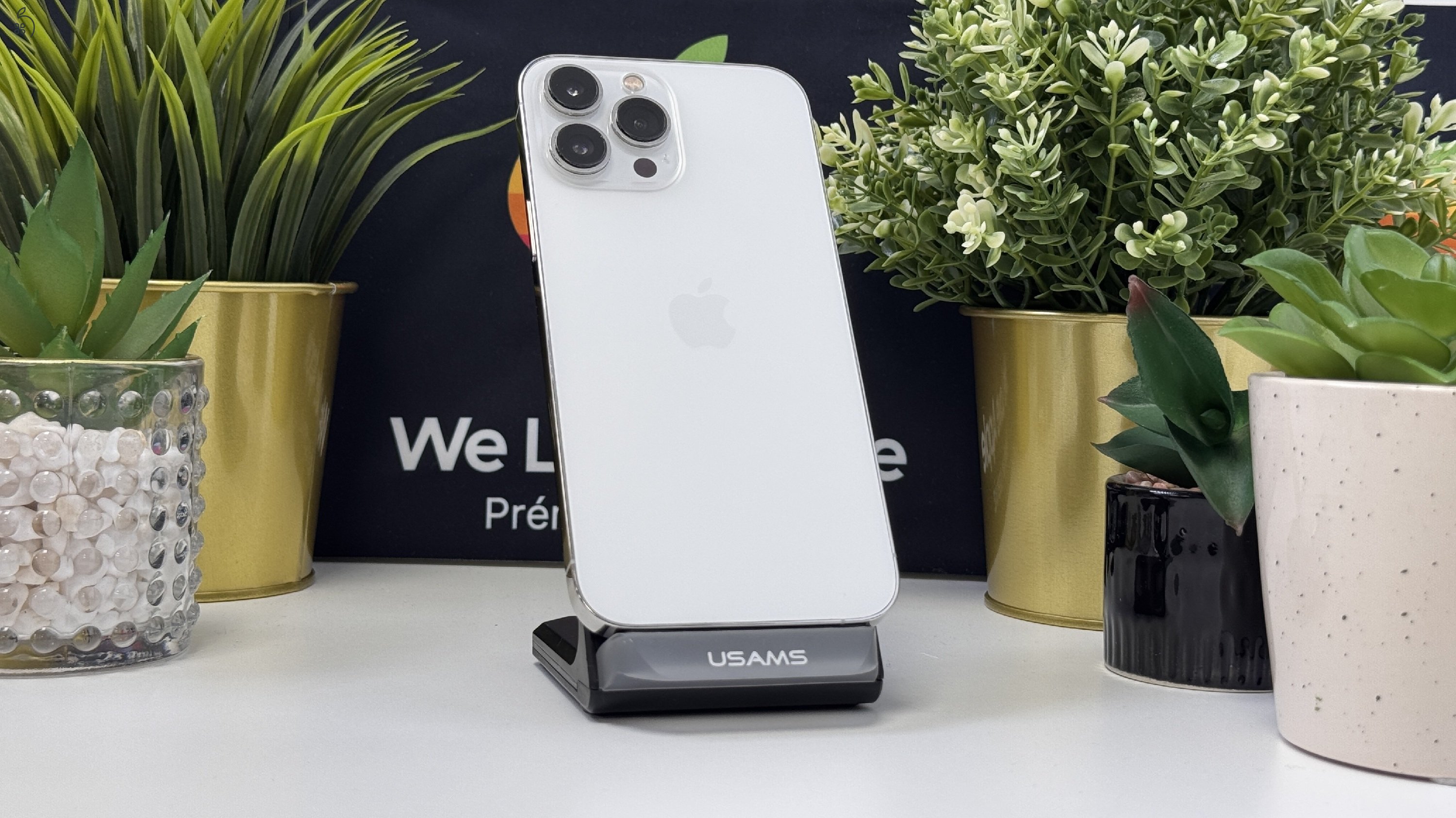  iPhone 13 Pro Max 128GB Fehér, Független - 1ÉV Garancia, Számla 