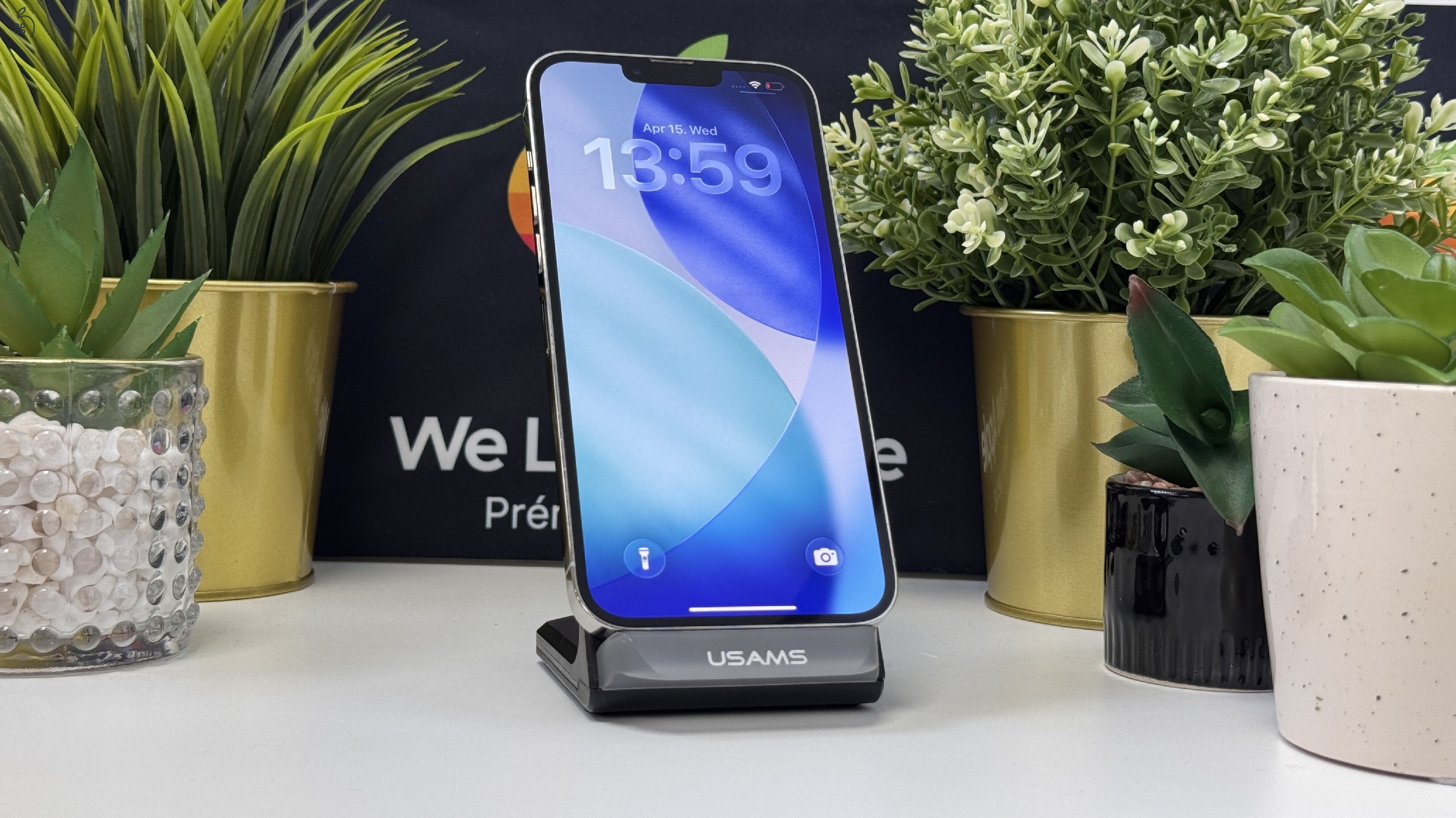  iPhone 13 Pro Max 128GB Fehér, Független - 1ÉV Garancia, Számla 
