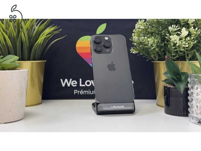  iPhone 14 Pro 256GB Fekete, Független - Számla, 1ÉV Garancia 