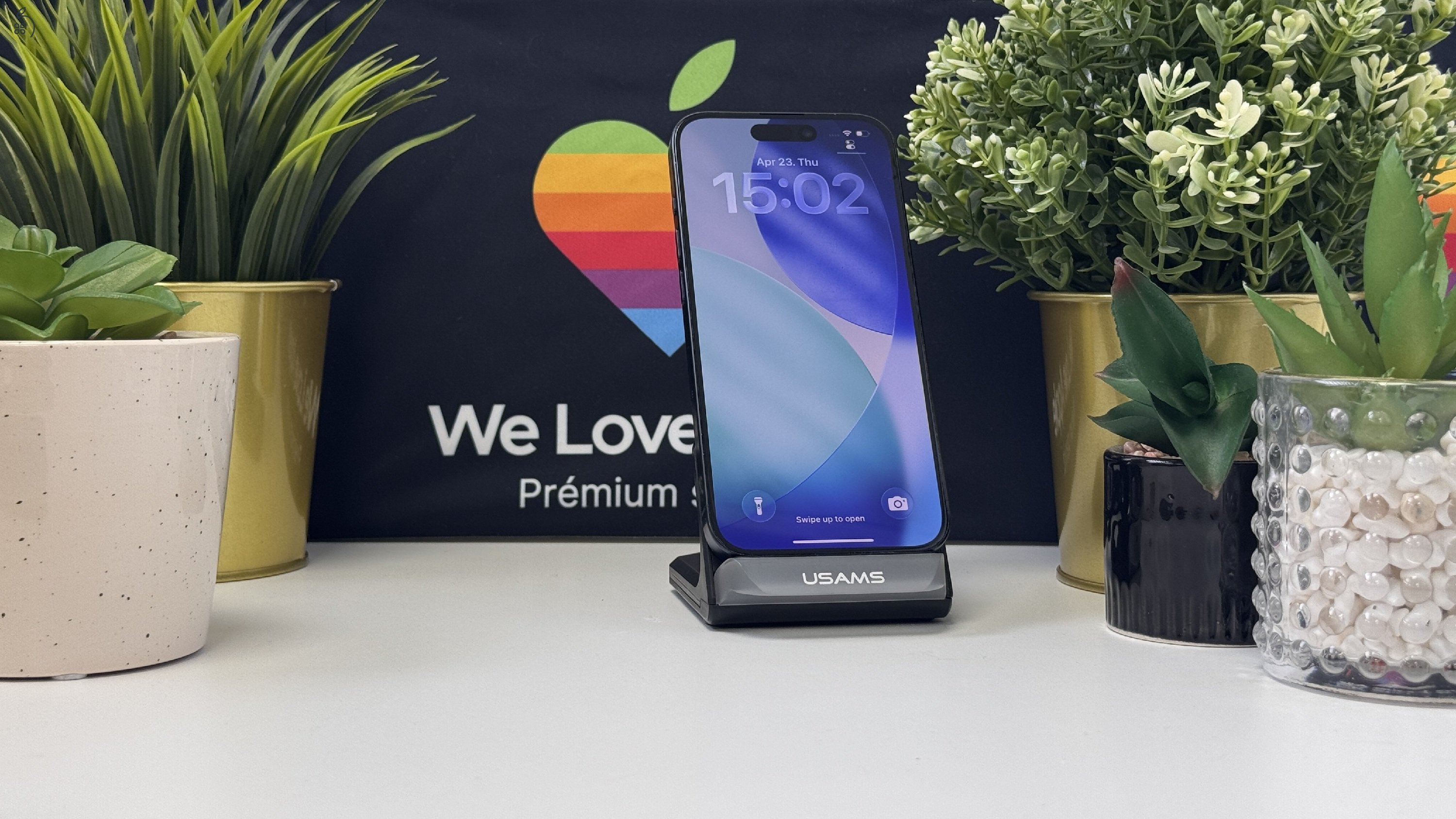  iPhone 15 Pro 128GB Kék Titán, Független - Számla, 1ÉV Garancia 