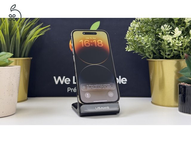  iPhone 14 Pro 128GB Arany, Független - Számla, 1ÉV Garancia 