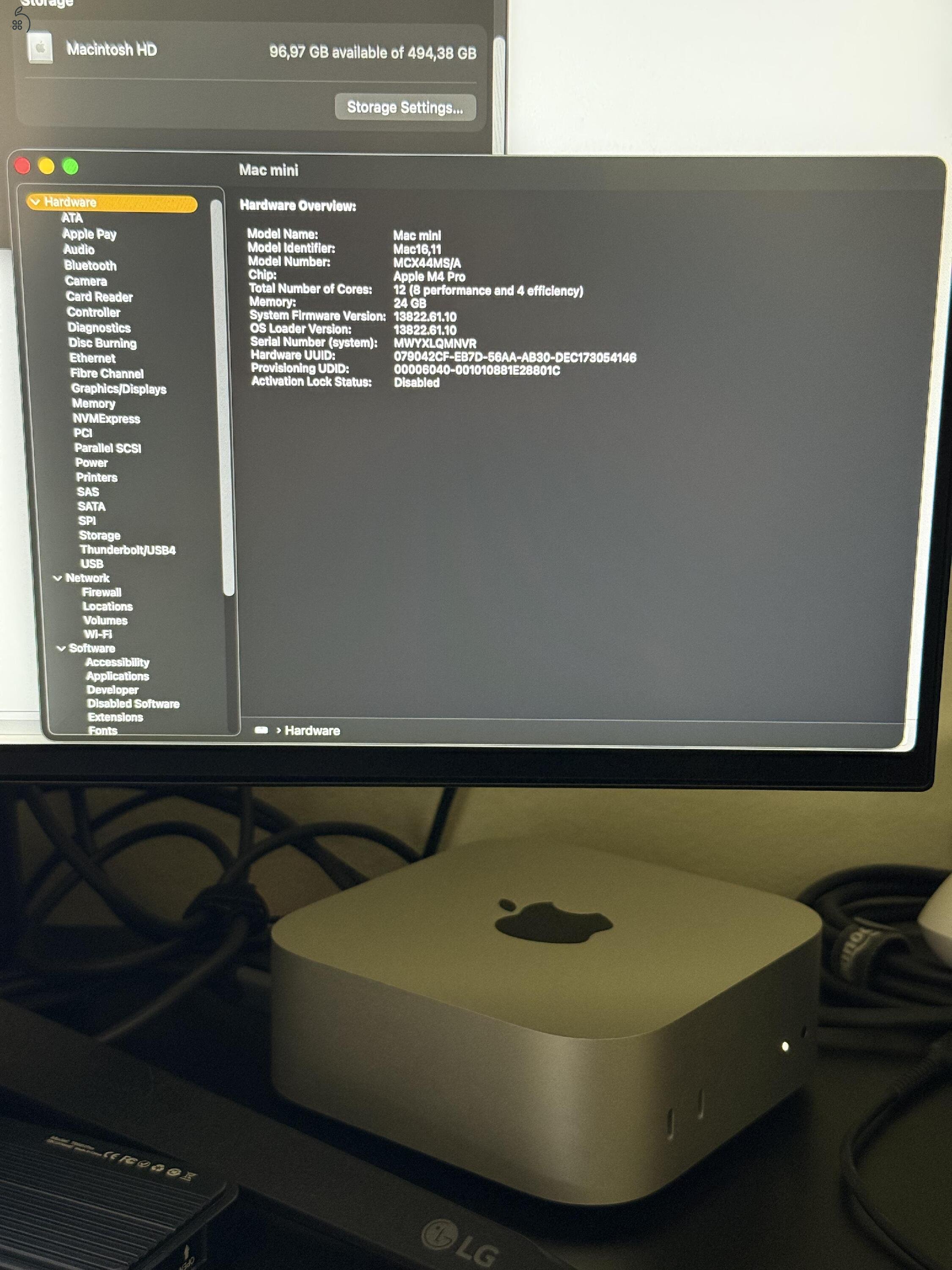 Mac mini M4 Pro 12CPU/16GPU 24GB/512GB - ezüst