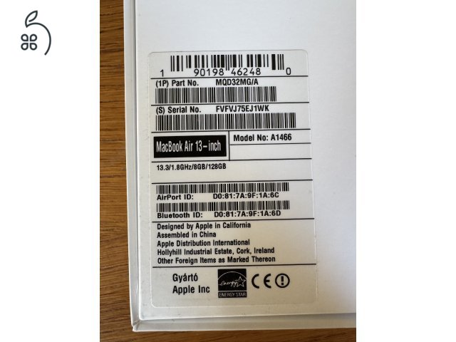 Macbook Air 2017 (8Gb RAM/118 Gb SSD) 3éves akksival