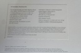 Macbook Air 2017 (8Gb RAM/118 Gb SSD) 3éves akksival