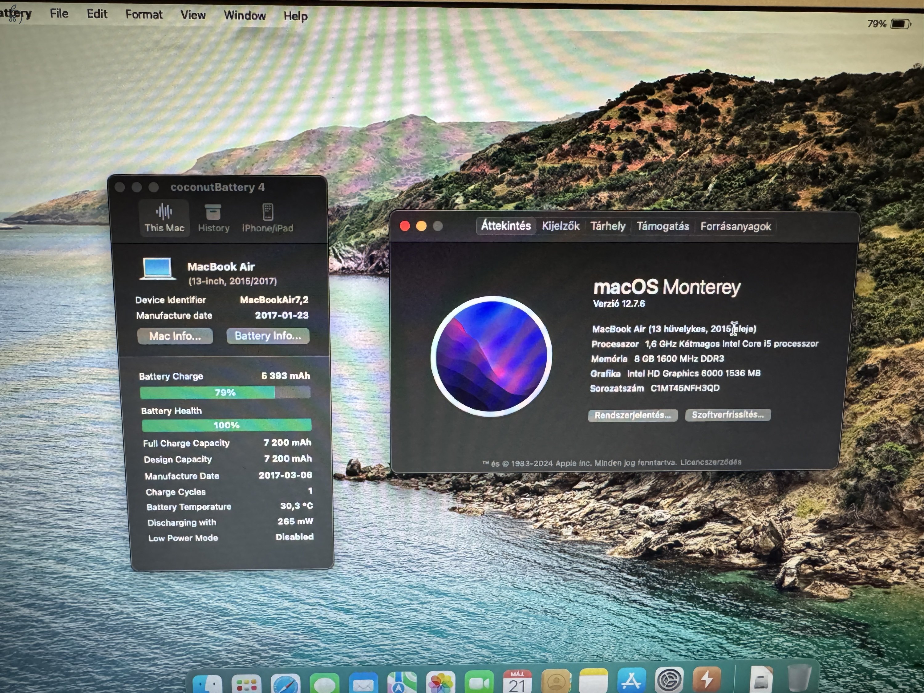 MacBook Air 2015 i5/8GB/128GB új akkumulátor