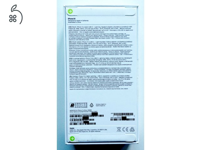 Vadonatúj, BONTATLAN iPhone 14 256GB - Blue (Kék) Érintetlen gyári fóliában!