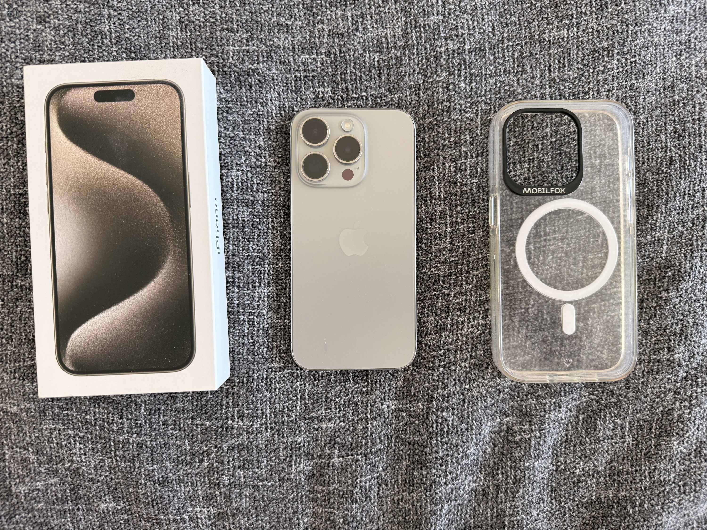 iPhone 15 Pro 128GB – Natural Titanium – Hibátlan állapot