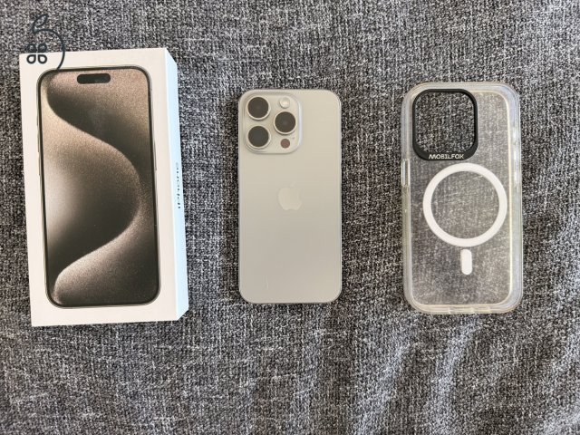 iPhone 15 Pro 128GB – Natural Titanium – Hibátlan állapot