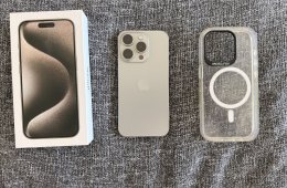iPhone 15 Pro 128GB – Natural Titanium – Hibátlan állapot