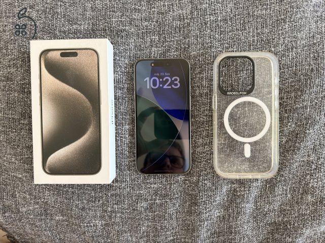 iPhone 15 Pro 128GB – Natural Titanium – Hibátlan állapot