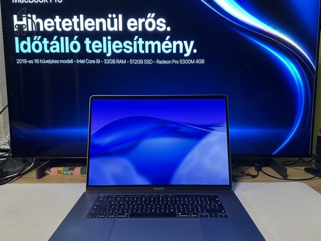 MacBook Pro 16” 2019 i9 / 32GB RAM / 512GB SSD / 85% akku / doboz