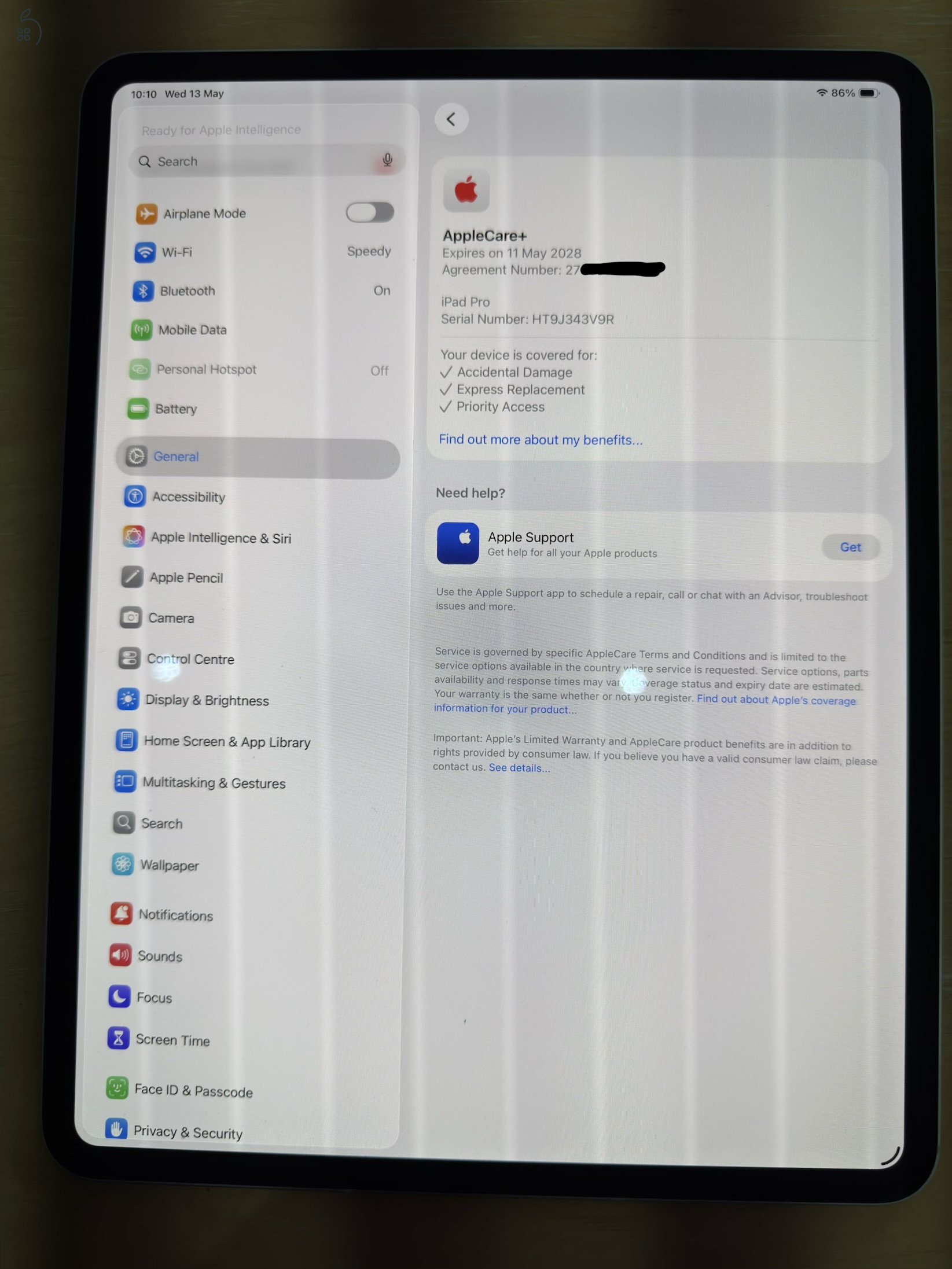 iPad Pro 13” M5, 1TB, Wi-Fi + Cellular, ezüst, normál üveg