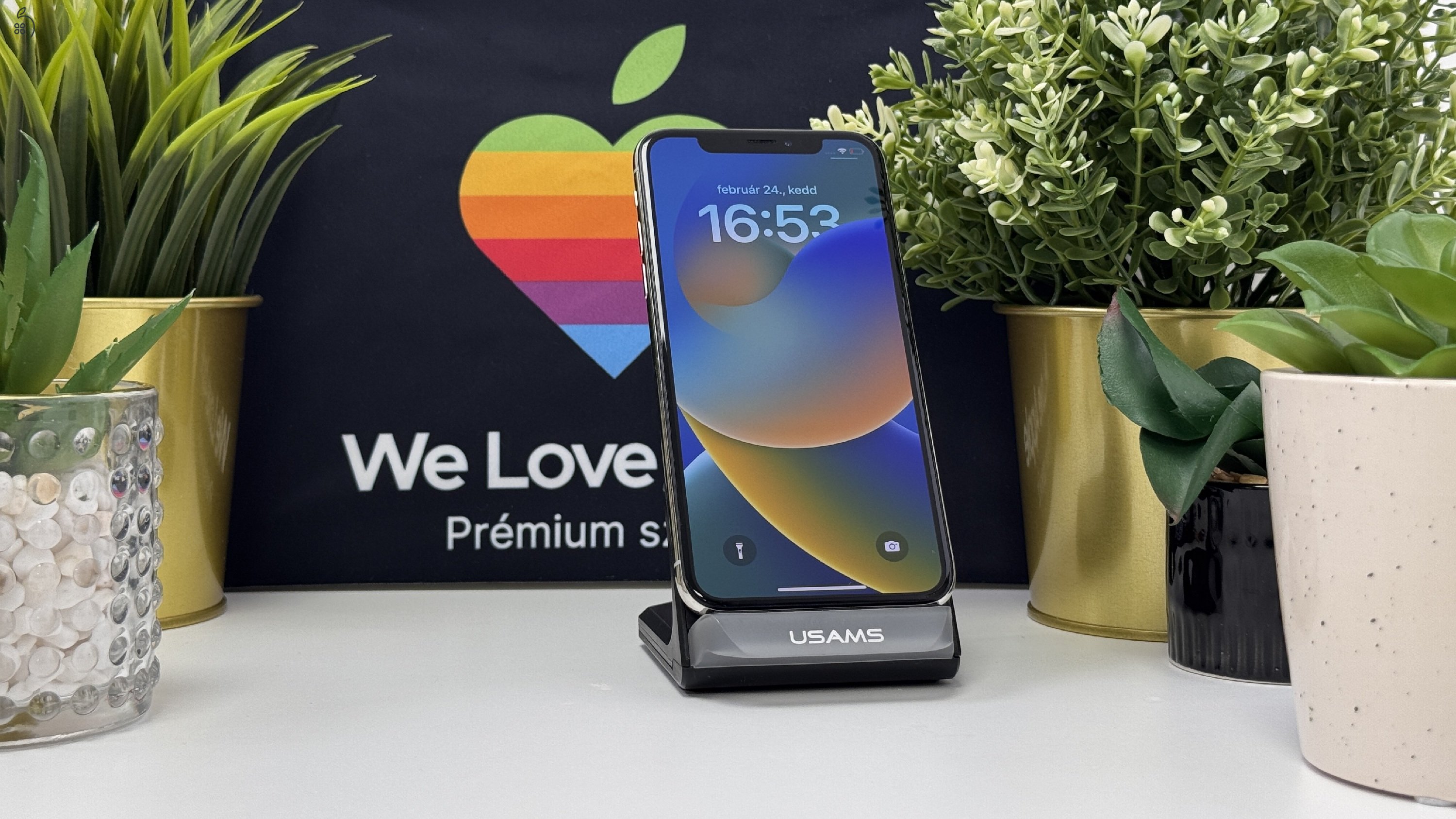 iPhone X 64GB Fehér, Független - 1ÉV Garancia, Számla