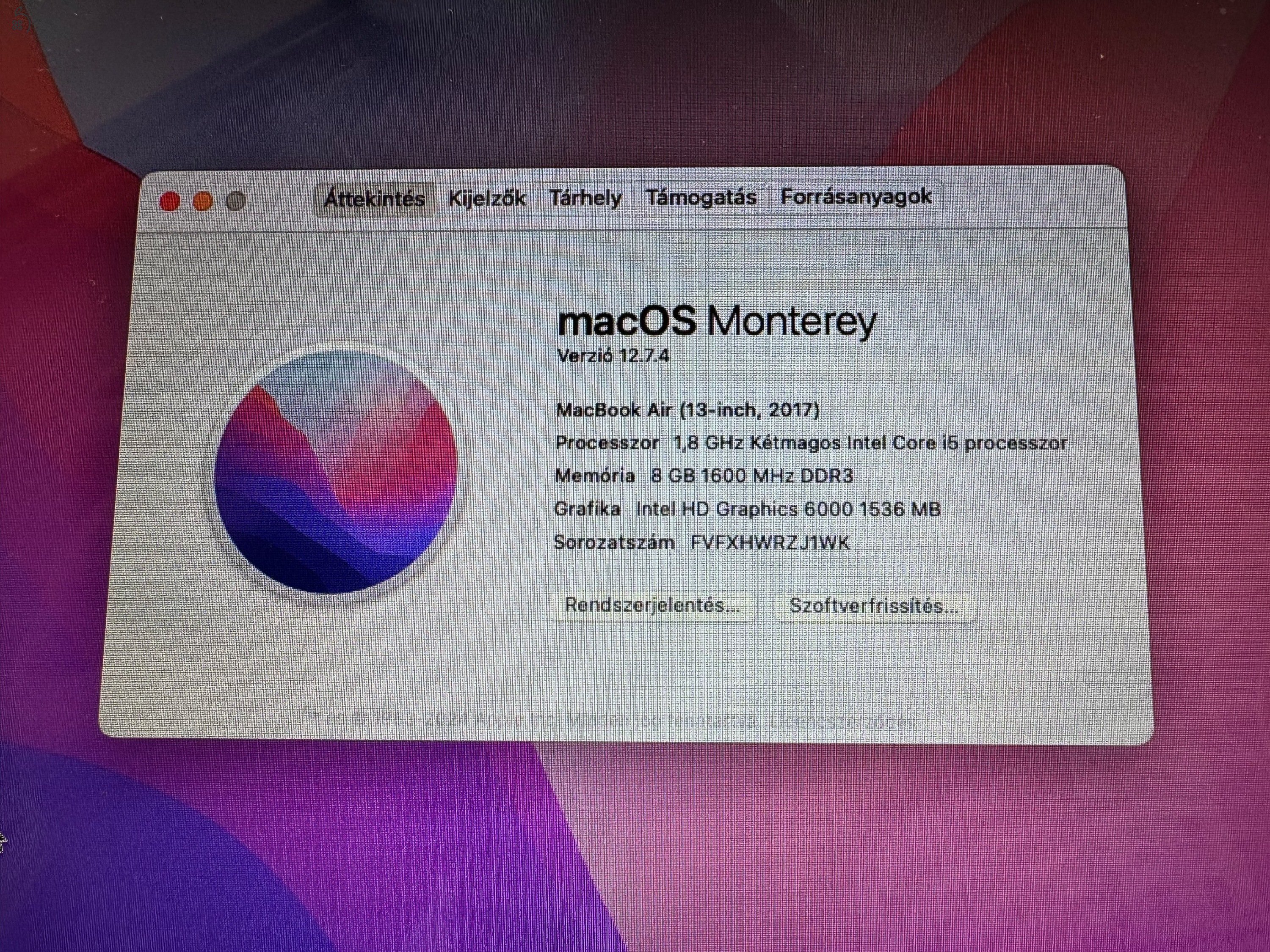 Apple MacBook Air 13 eladó (2017)