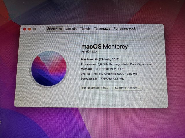 Apple MacBook Air 13 eladó (2017)